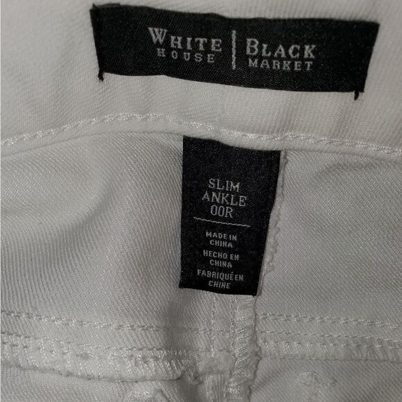 WHBM • White Slim Ankle Jeans Sz 00R - Picture 5 of 5